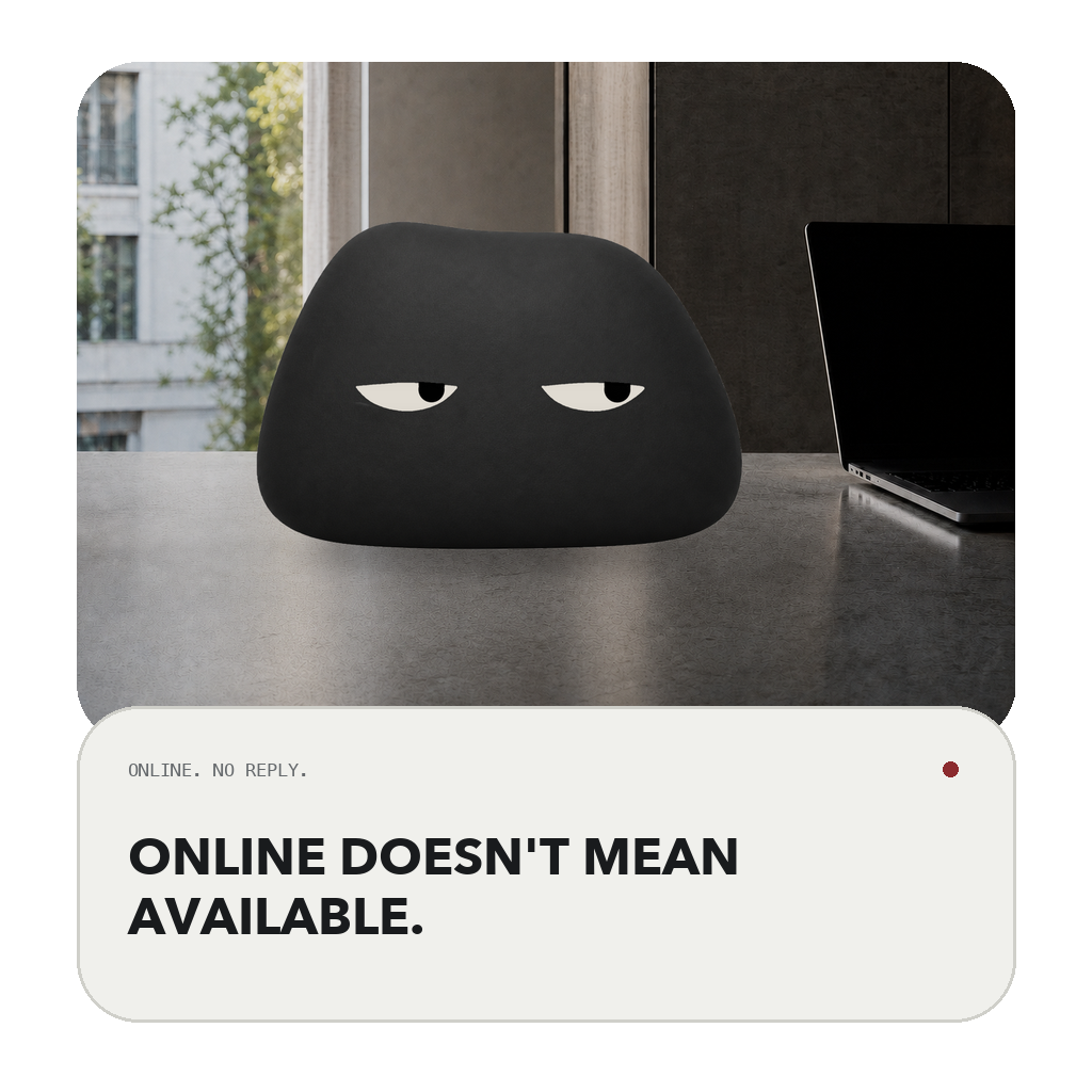 Online does not mean available sticker from Scene Pack 001
