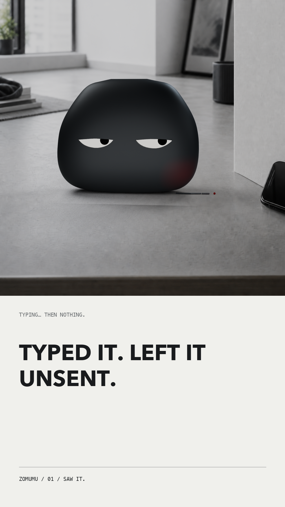 Typed it. Left it unsent. Story from Scene Pack 001