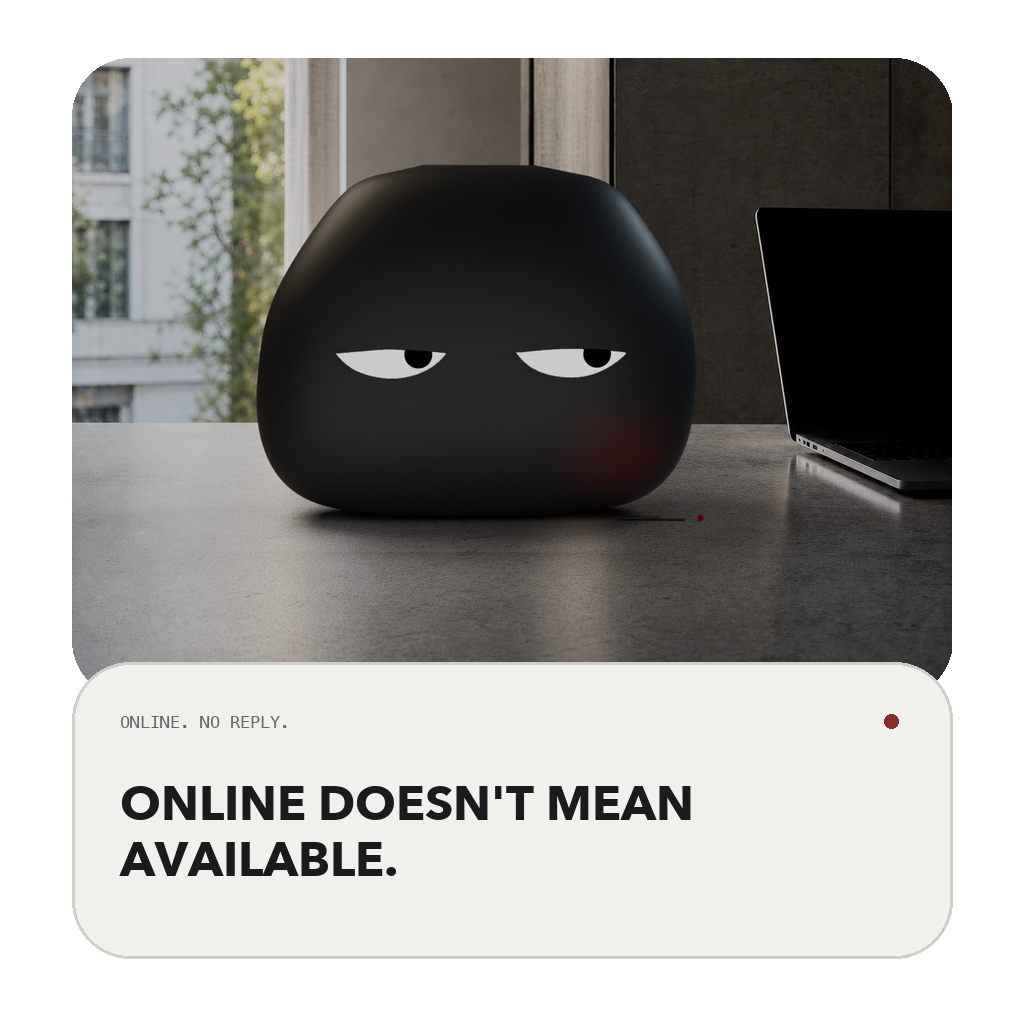 Online does not mean available sticker from Scene Pack 001